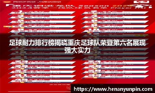 足球耐力排行榜揭晓重庆足球队荣登第六名展现强大实力