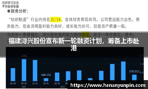 福建浔兴股份宣布新一轮融资计划，筹备上市赴港