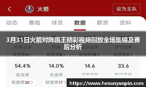 3月31日火箭对阵国王精彩视频回放全场集锦及赛后分析